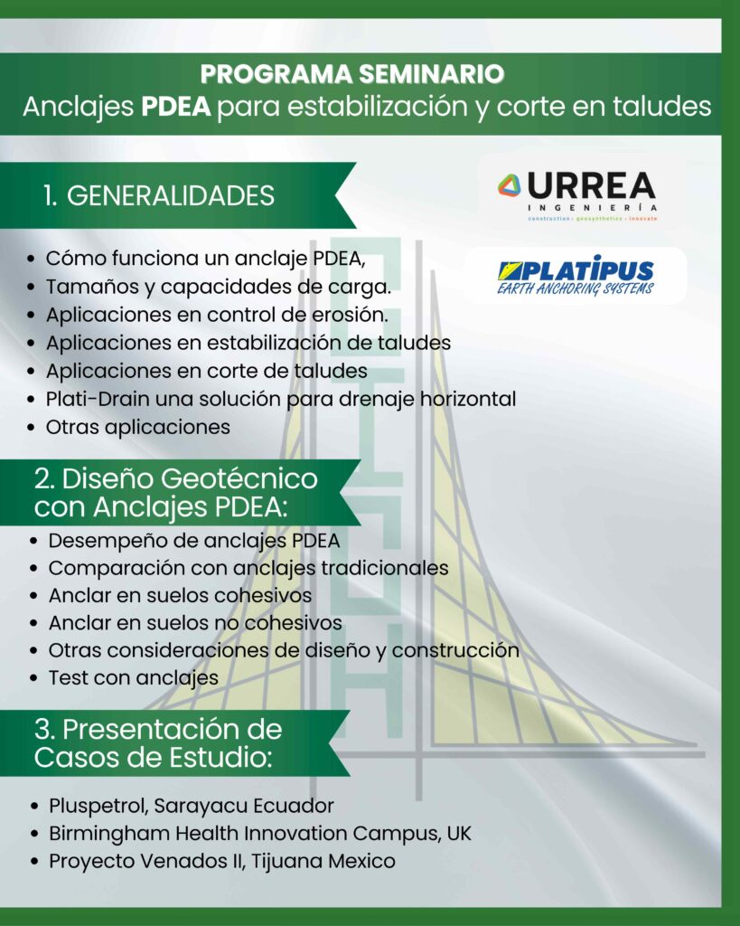 Seminario Anclajes PDEA para estabilización